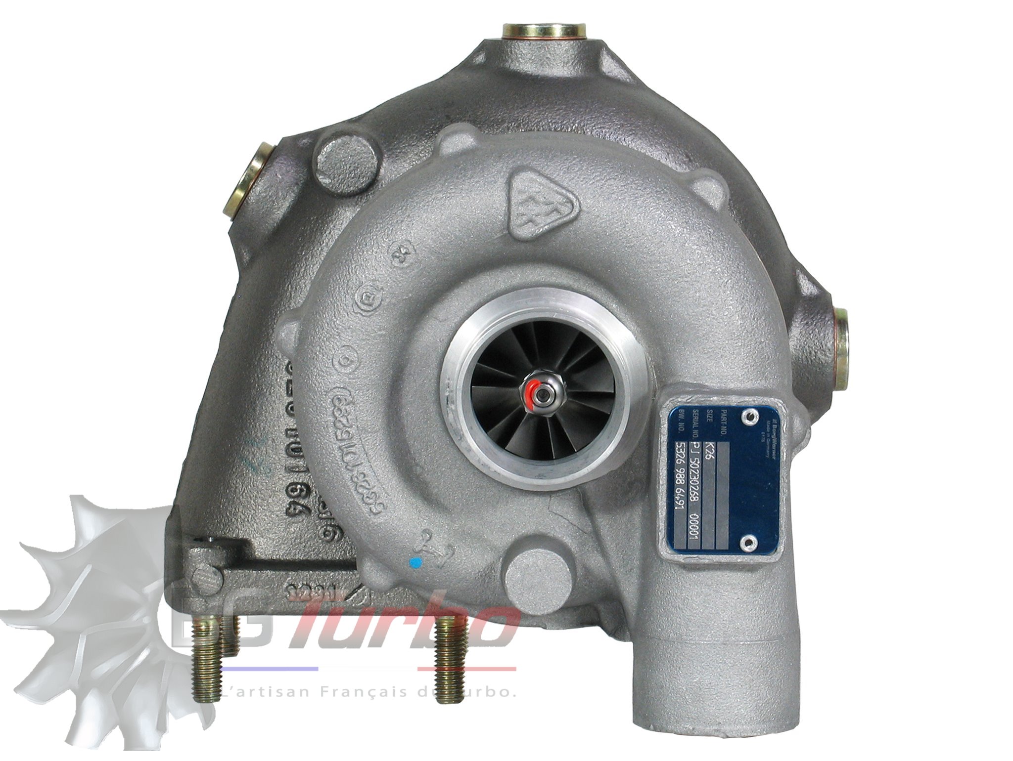 Turbo TURBO BORGWARNER K26 NEUF - BMW MERCRUISER MARINE HR692HT-H19 3,6 L 129 CV - 53269706491
